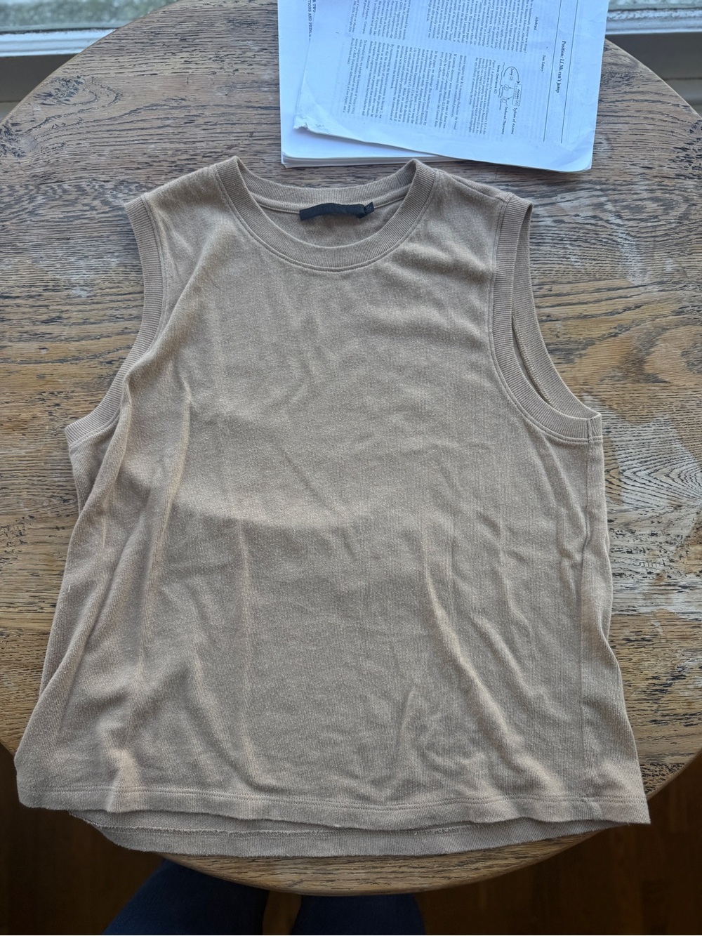 jenni kayne sleeveless tank tan cotton